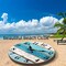 Blue Wall Clocks Battery Operated Silent Non-Ticking, Vintage Round Rustic Coastal Nautical Clock Decorative for Home Kitchen Living Room Office Bathroom Bedroom(10 Inch)